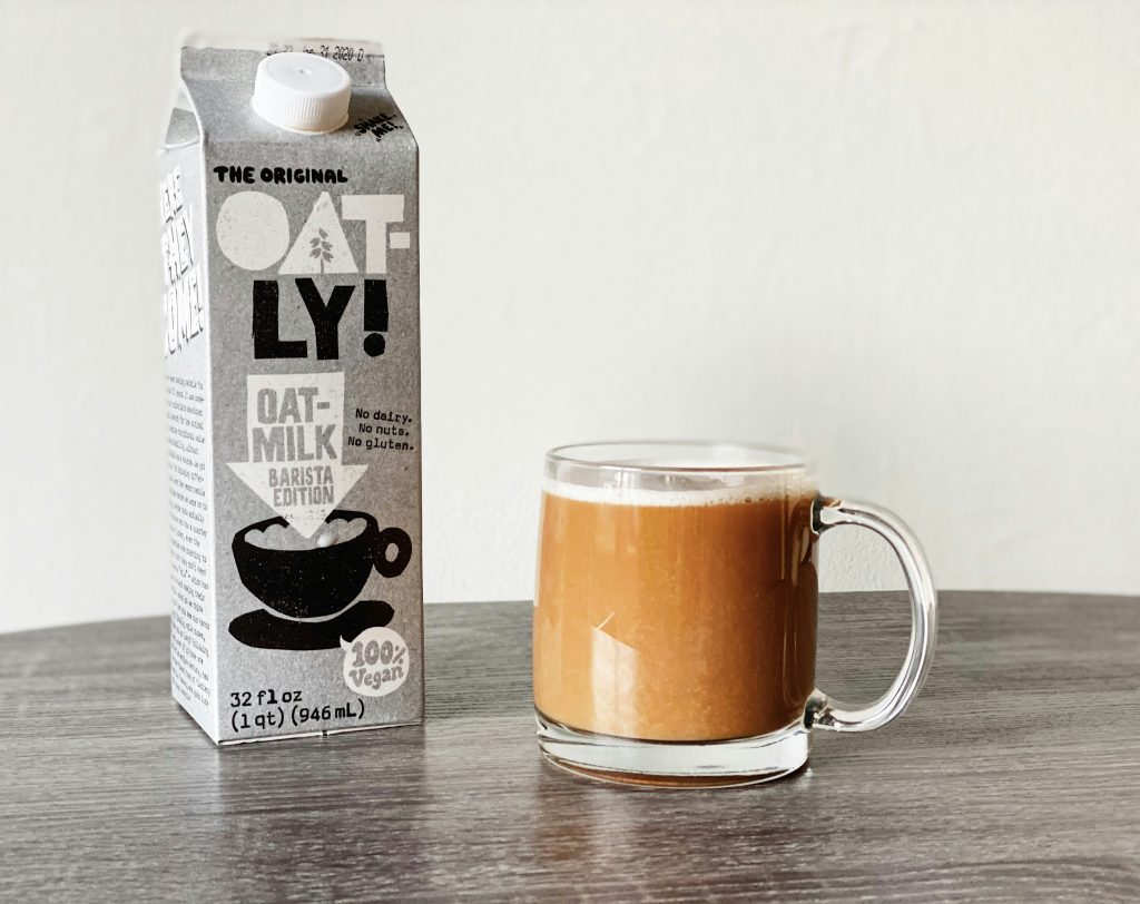 at milk carton and coffee
